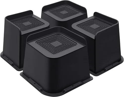 Miniatura 10 de ANNKUT Elevadores de cama de 1 pulgada resistentes, elevadores de muebles para cama, escritorio, mesa, sofá, sofá, elevadores de cama de gran