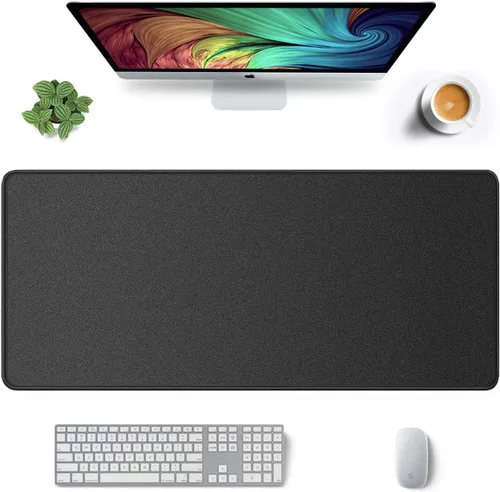 Miniatura 56 de Auhoahsil Alfombrilla grande para mouse, tamaño XXL, extendida de 35 x 15 pulgadas, base de goma antideslizante, bordes cosidos, superficie 03