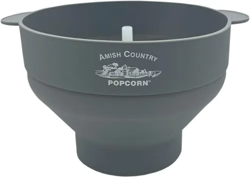 Miniatura 3 de Amish Country Popcorn - Juego de regalo de 4 onzas (10 unidades surtidas) y paquete de palomitas de maíz de silicona gris Popper es libre de BPA