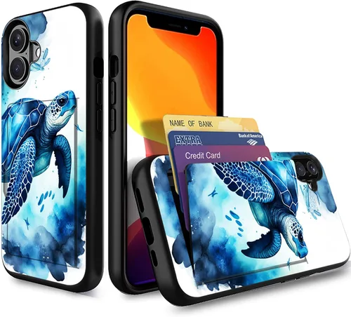 Miniatura 40 de Funda para iPhone Air, funda tipo cartera con ranura para tarjeta oculta, a prueba de golpes, TPU y PC, funda protectora de doble capa para iPhone