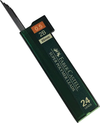 Miniatura 3 de Faber-Castell Recambios de lápiz mecánico 2B de 0.020 in (96 cables, 4 tubos de 24 minas cada uno)