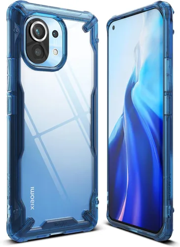 Ringke Fusion-X - Funda compatible con Xiaomi Mi 11, diseño de protección de bordes resistente a los arañazos, color azul espacial Azul (Space Blue)