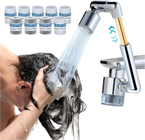 Miniatura 13 de Patentado CECEFIN 1080° Extensor de Grifo Giratoria - Aireador de Fregadero - Extensión de Grifo de Agua con 2 Modos de Salpicadura, Accesorio