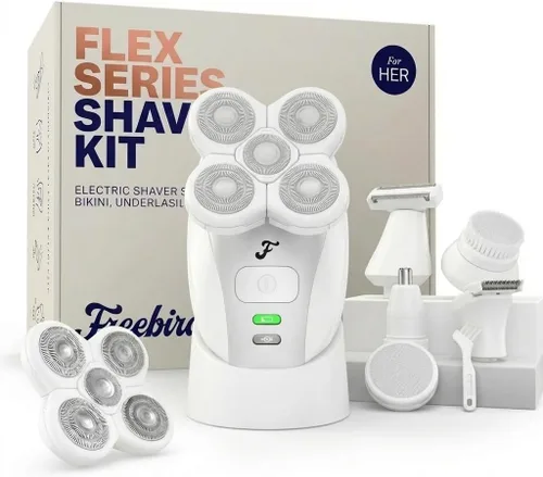 Miniatura 11 de Freebird FlexSeries Maquinilla de Afeitar Eléctrica para Mujeres - Piernas Suaves como Seda, Vello Corporal y Afeitadora Púbica - para Área Privada