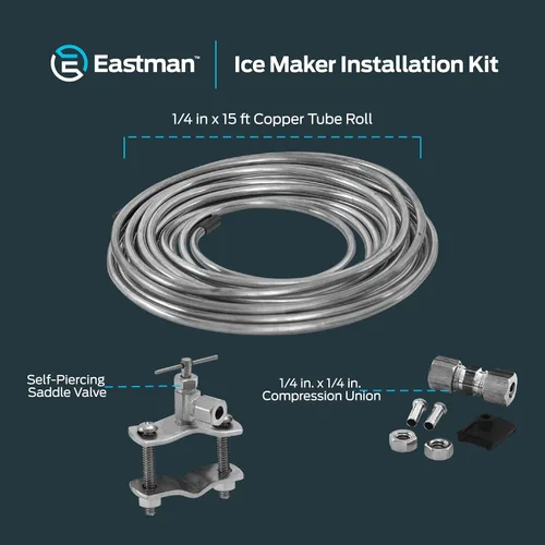 Miniatura 6 de Eastman Kit de instalación para máquina de hielo, tubo de cobre de 1/4 pulgadas x 15 pies, 48398