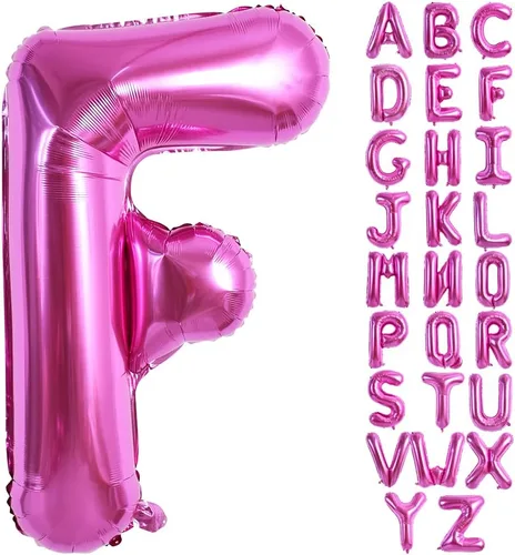 Miniatura 26 de TONIFUL Globos grandes de 40 pulgadas de color rojo rosa con letras B, globos gigantes de letras del alfabeto, globos grandes de Mylar