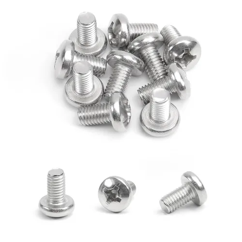 Miniatura 62 de MroMax 5 tornillos de máquina Phillips de cabeza plana M8 x 0.984 in, acero inoxidable 304 18-8, rosca completa, tornillos de cabeza cruzada gris