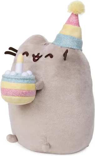 Miniatura 3 de GUND Pusheen - Gato de peluche de pastel de cumpleaños, 9.5 pulgadas