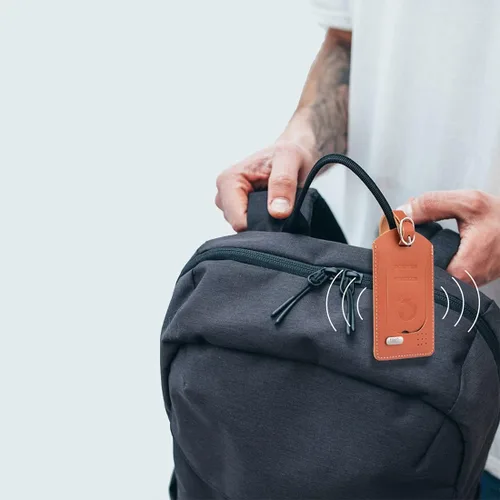 Miniatura 6 de Etiqueta inteligente para rastreador de equipaje, localizador de maletas Bluetooth con etiqueta de contacto digital QR, esencial de viaje