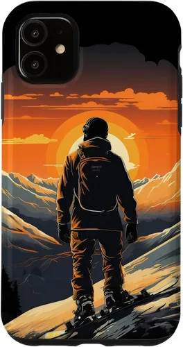 Miniatura 8 de Snowboarding Snowboard Snowboarder Mountain Sunset Case for iPhone 17