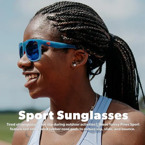 Miniatura 2 de Knockaround Torrey Pines - Gafas de sol polarizadas para hombres y mujeres, protección UV400 Victoria Lap / Moonshine