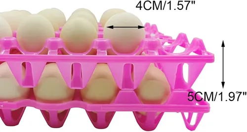 Miniatura 3 de Paquete de 6 bandejas de plástico para huevos de pollo para productos agrícolas, estantes para huevos, pato, 30 bandejas para poner huevos