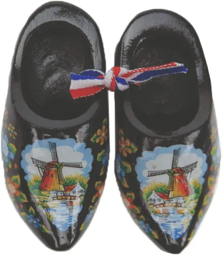 Miniatura 7 de Decorativo 2.5 "Molino de viento Escena de madera lisa Par de zapatos imán de nevera DutchGiftOutlet