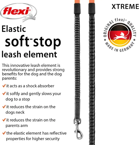 Miniatura 5 de Flexi Xtreme - Correa retráctil para perros de hasta 15 libras, color naranja y negro, extra pequeña, de 9.8 ft, para perros de hasta 15 libras, 33