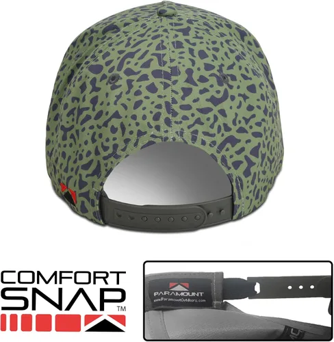 Miniatura 12 de Paramount Outdoors Sombrero de pesca de trucha al atardecer, diseño de silueta de pez de montaña, sombrero para exteriores con cómodo Snapback