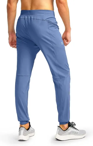 Miniatura 3 de G Gradual Pantalones deportivos para hombre con bolsillos con cremallera elásticos cónicos pantalones deportivos para hombre entrenamiento correr