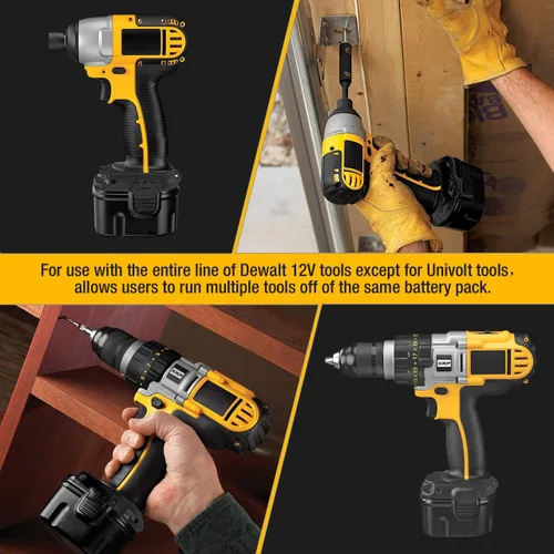 Miniatura 7 de FirstPower Batería de 4.8Ah 12V DW9071 - Compatible con herramientas de batería Dewalt de 12 V DC9071 DW9071 DW9072 DE9037 DE9071 DE9072 DE9074