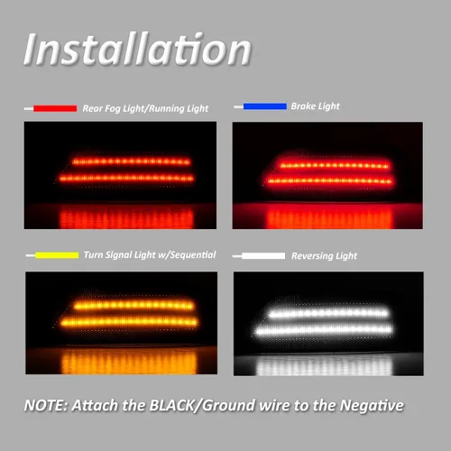 Miniatura 4 de Bestview 4-en-1 Luz Reflectora de Parachoques Trasero Compatible con Jeep Grand Cherokee Compass Patriot Dodge Journey 2011-2021, Función como Luz