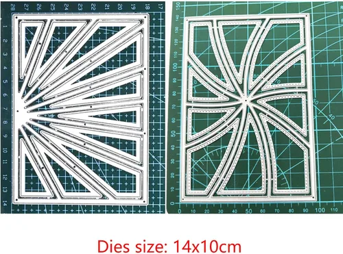 Miniatura 2 de Troqueles de corte para hacer tarjetas de papel, marco de fondo de Navidad 3D, plantillas de metal, herramientas de álbumes de recortes, plantilla