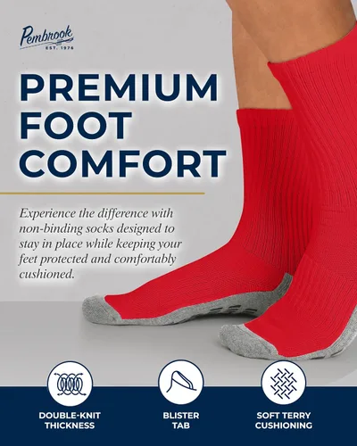 Miniatura 3 de Pembrook 4 pares de calcetines antideslizantes para hombres, mujeres, marido, papá, calcetines de agarre para hospital, yoga, pilates, barre