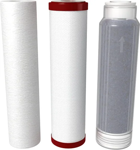 AquaticLife - Kit de cartuchos de repuesto para filtro de agua de sedimentos de 10 pulgadas (carbono más cloramina)