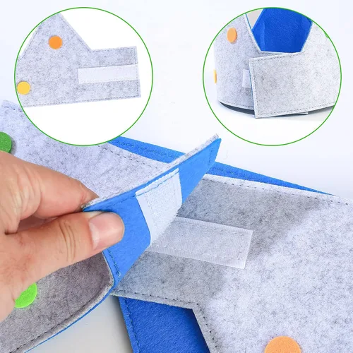 Miniatura 4 de Calcomanías 3D para niños y niñas, corona de tela, regalo de fiesta, decoración de cumpleaños, corona de 0 a 9 números reemplazables Azul