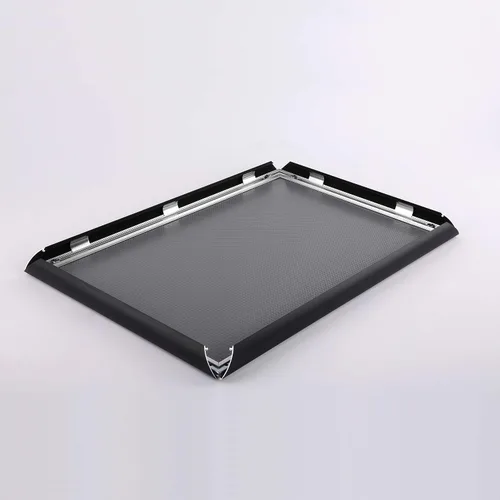 Miniatura 7 de M&T Displays Marco para póster a presión, de 8.5 x 11 pulgadas, color negro, perfil de aluminio de 1 pulgada, carga frontal, montaje en pared, foto