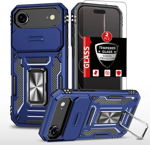 Miniatura 32 de Funda para iPhone 12 Pro Max con 2 protectores de pantalla, cubierta deslizante integrada para cámara para 12Pro Max, funda para teléfono