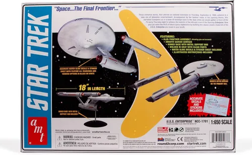 Miniatura 4 de AMT 1296 Star Trek Clásico U.S.S. Enterprise 1:650 Kit de Modelado