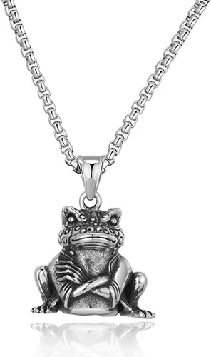 FAZOVIN Collar de animales con colgante de águilaranabúhogatito con cadena de acero inoxidable de 23.6 pulgadas para hombres y mujeres