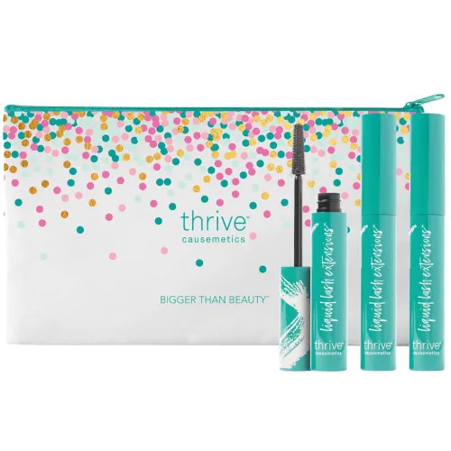 Miniatura 13 de Thrive Causemetics - Máscara líquida de pestañas con efecto de alargamiento, volumización y rizado, a prueba de manchas, lavable, sin grumos ni