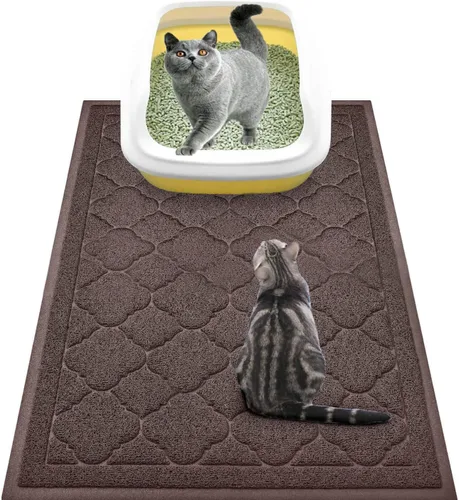 Miniatura 19 de WePet Tapete para caja de arena para gatos, almohadilla de PVC de alta calidad, alfombra de captura duradera, sin ftalatos, resistente a la orina