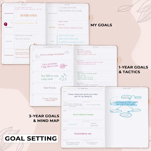 Miniatura 6 de GoGirl Planner PRO Schedule - Agenda sin fecha con ranuras horarias, organizador mensual, semanal y diario, libro de citas para gestión del tiempo