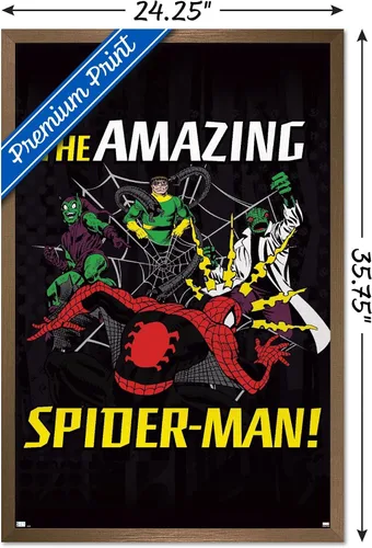 Miniatura 3 de Trends International Marvel Comics Spider-Man - Póster de pared de villanos Versión con marco de bronce