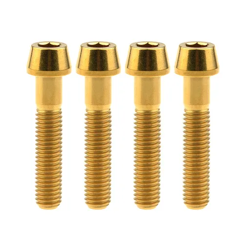 Miniatura 66 de Tornillos de titanio Ti M8 x15 20 25 30 35 40 45 50 60 2.756 in 0.049 in de paso hexagonal Allen Tornillos de cabeza hueca paquete de 4