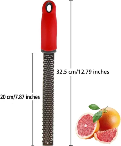Zester de limón, rallador de queso, juego de ralladores de acero inoxidable 304 de alta calidad, para queso parmesano, cítricos, limón, lima,