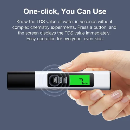 Miniatura 5 de Medidor TDS Digital de Agua 4 en 1 Completamente Nuevo 2025 - Probador de Agua Digital Preciso y Confiable TDS EC y Temp(°C,°F) - 0-9999ppm