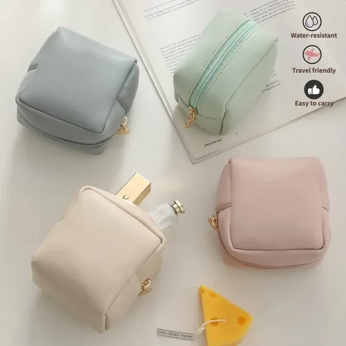 Miniatura 4 de ALTALIVA Pequeña bolsa de maquillaje de cosméticos para mujeres y niñas, bolsas de cosméticos de viaje, impermeable, linda bolsa con cremallera, 3