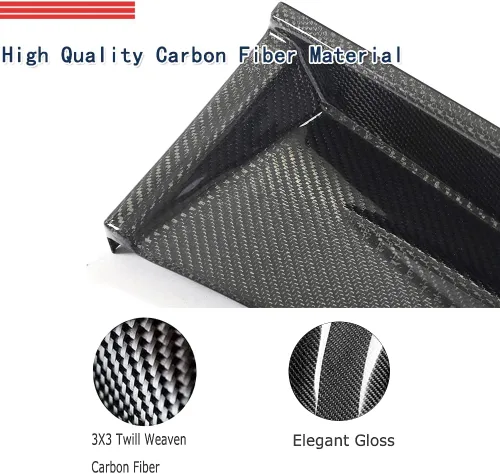 Miniatura 3 de Faldas laterales de fibra de carbono para Subaru BRZ Toyota GR86 2022-2023 2 piezas de esquinas divisoras laterales traseras