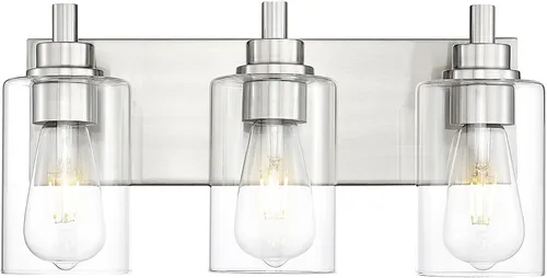 Miniatura 29 de Lámparas de baño, lámpara de tocador moderna de 4 luces con pantalla en forma de copa de vino de vidrio transparente, accesorios de iluminación Negro