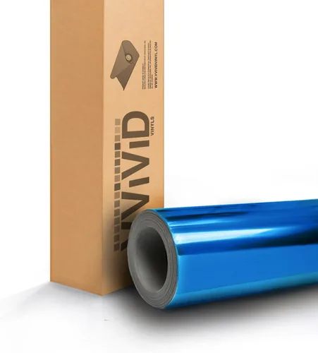 VViViD, rollo de vinilo que se adapta para auto, azul cromado con canalizado para facilitar la salida del aire, adhesivo listo para usar, hágalo