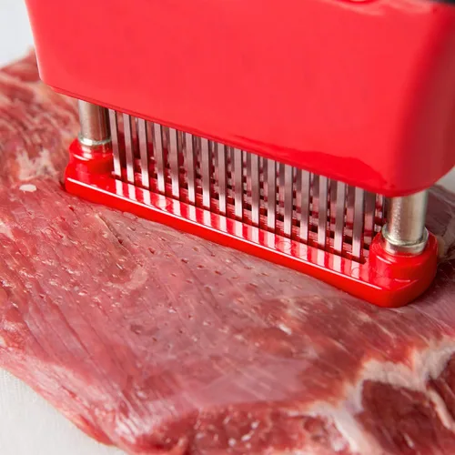 Miniatura 7 de Chef Master Herramienta ablandadora de carne, máquina ablandadora de carne de mano con cuchillas de aguja de acero inoxidable, afilada para filetes