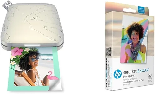 Miniatura 22 de Impresora fotográfica portátil HP Sprocket 2x3 (Negro Noir) Imprime imágenes en papel adhesivo Zink, desde tu dispositivo iOS y Android.