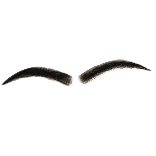 Miniatura 2 de Extensiones artificiales de cejas de cabello humano natural cejas falsas (1B-negro natural)