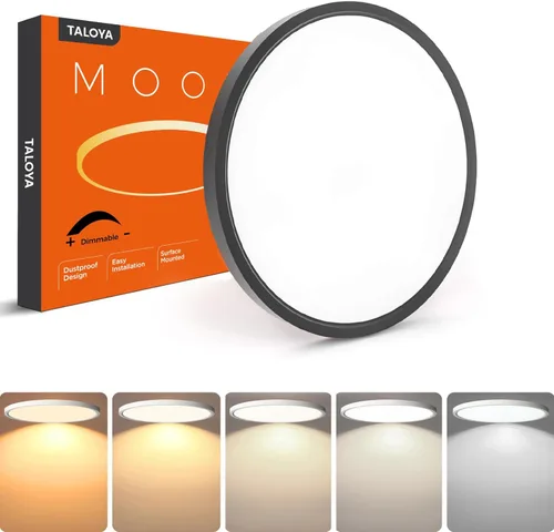 Miniatura 25 de TALOYA Lámpara de techo regulable de montaje empotrado, 10 pulgadas, 20 W, 5 CCT, lámpara de techo LED para dormitorio, cocina, sala de estar