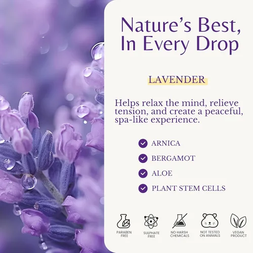 Miniatura 4 de Edenika Botanicals Aceite de masaje de lavanda para piel, aromaterapia de lujo y aceite de masaje romántico para una cita nocturna, piel relajante e