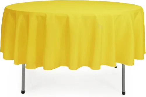 Miniatura 18 de YOUR CHAIR COVERS - Mantel redondo de poliéster prémium de 120 pulgadas - Mantel de lino color champán para mesas redondas estándar