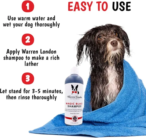Miniatura 3 de Warren London Magic Black - Champú para perros Ilumina cualquier abrigo de perro Formulado para abrigos de perro más oscuros Suministros