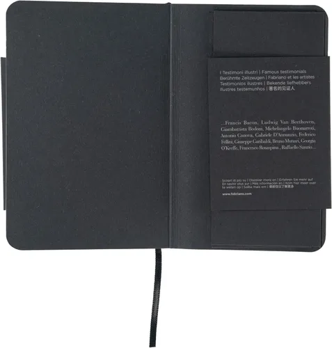 Miniatura 7 de Fabriano Ecoqua Plus - Cuaderno encuadernado con puntadas, 3.5 x 5.5 pulgadas, punteado, negro