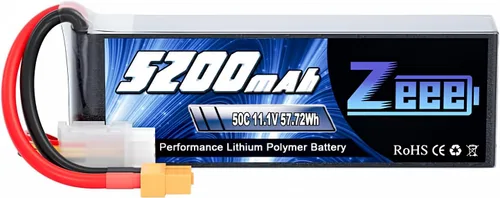Zeee 3S Lipo Batería 5200mAh 50C 11.1V Baterías RC con Conector XT60 Estuche Blando para Avión RC Helicóptero Avión Quadcopter RC Coche Camión Barco